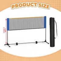 Portable Badminton Net Set 10FT Easy Setup Sport Net with Sturdy Stand for Yard Beach Lawn Indoor Outdoor Court