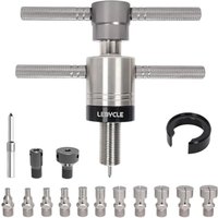 AliExpress LeBycle LEBYCLE Hub Bearing Removal Tool for MTB/Road Bike Front/Rear Wheels, Bicycle Hub Base Repair Tool with Durable Alloy Adapters