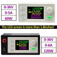 60W/120W CNC DC Buck Boost Converter Color Screen Adjustable Voltage Current Regulator Constant Power Step-Down Power Supply