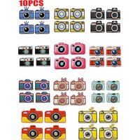 10PCS/lots Cartoon Camera Embroidered Patches DIY Jackets Hats Embroidery Decorate Applique Iron On Patches For Clothing Badges