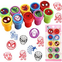 10/20/30PCS Hot Toys Spider-Man Superhero Stamps Kids Birthday Party Favors Spider-Man Cartoon Stamps Stamp Boys Christmas Gifts