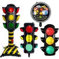 Racing Car 4 types Traffic Light Inflatable Foil Balloon Standing Traffic Light Birthday Party Club Decoration Supplies Gifts