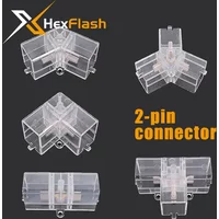 XHexFlash All Copper 2-Pin V/Y/L/T/I Connector for LED Lamp Is Suitable for Bordered Hexagon Light Tube 110-240V