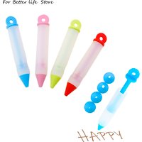 1Pcs Silicone Embossing Pen Set Chocolate Cream Writing Pen Embossing Mouth Cake Baking Biscuit Dessert Decorative Pen
