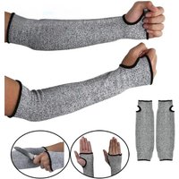 1 Pcs 45CM HPPE Outdoor Work Safety Arm Guard Sleeve Anti-Cut Welding Protective Heavy Duty Gloves Resistant Fire Welders Cover