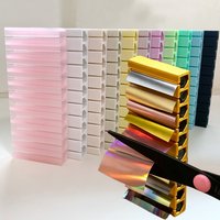 10-Slot Nail Transfer Paper Storage Box Fresh Cream Color Portable Nail Foil Storage Box Colorful Display Stand Manicure Tools