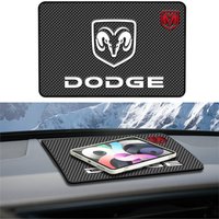 Car Logo Phone Anti-slip Mat Dashboard Silicone Anti-skid Pad Accessories For Dodge Durango Caliber Dakota Neon SRT SXT Stealth