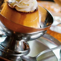 1Pcs Ice Cream Cups Salad Bowl Stainless Steel Bowl Dessert Fruit Plate Snack Dish Party Supplies