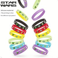 2026 Star Wars 12-piece cartoon sports wristbands, cute silicone wristbands, toy hand ornaments, party birthday gifts
