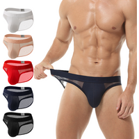 Men's Low Rise Breathable Mesh Thong Underwear with Supportive U-Pouch Soft Stretch Fabric Elastic Waistband for Comfort 18 plus