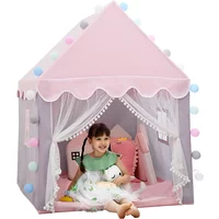 Large Kids Tents Tipi Baby Play House Child Toy Tent 1.35M Wigwam Folding Girls Pink Princess Castle Child Room Decor