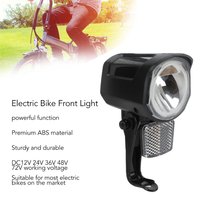 Durable 12V to 72V Electric Bike Front Light 2 Pin ABS Ebike Headlight SM Plug LED Front Light Electric Bike