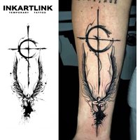 Angel's Confession Temporary Tattoo,Lasts To 15 Days New Technology Magic Waterproof Semi Permanent Sticker.