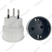 1 Pc European France To Swiss Plugs Travel Adapter 3 Pin Plug 10A 250V Power Plug EU To Switzerland Electrical Plug Socket
