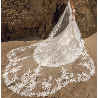 Voile de mariée Vintage blanc ivoire, 3M de Long, en Tulle doux, voile de mariée Royal avec peigne, paillettes scintillantes, accessoires de mariage