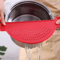 2PCS Multifunction PP Material Cooking Tool Fun Shape Pot Drain Pan Strainer Liquid Drainer Kitchen Colander Strainer