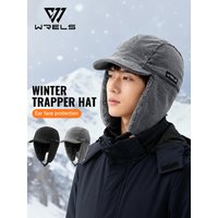 AliExpress WRELS Winter Trapper Hat Windproof Warm Ear Protection Cycling Hat Cap with Ear Flaps Thick Warmer Motorcycle Hunting Hat
