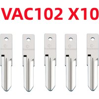 10pcs VAC102 Car Key Blade Metal Remote Blank for Renualt Megan Modus Clio Modus Kangoo Logan Sandero Duster Car Alarm Remote