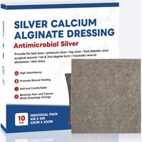 5/10pcs 2“/3“/4”" Silver Calcium Ag Alginate Wound Dressing Soft and Absorbent Dressing Gauze for Wound Care