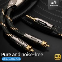 HiFi 4.4mm to 2RCA Audio Cable Double Shield Pure Copper Y Splitter Jack 4.4 to RCA Audio Cable for Amplifier DVD Computer