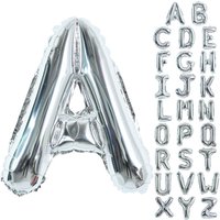 40 Inch Large Silver Letter A-Z Balloon, Foil Mylar Letter for Graduation Wedding Birthday Party Anniversary Supplies Decoration