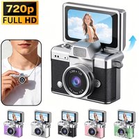 Thumb Keychain Camera 1.47 Inch Flip Screen Retro CCD Mini Digital Camera HD Very Small Camcorder Video Recorder for Kids
