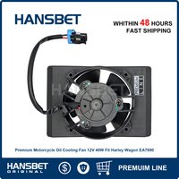 Premium Motorcycle Radiator Oil Cooling Fan 12V 40W Fit Harley Wagon FL Touring/Trike EA7000 HANSBET