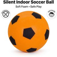 Silent Indoor Soccer Ball, Soft Airless Foam Football for Kids, Quiet Bounce Training Ball, Safe for Home/Living Room