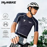 YKYWBIKE 2026 Men Summer Cycling Jersey 3D Cutting Anti-sweat Lightweight Quick Dry Road Bike Riding Tops Breathable Anti-slip