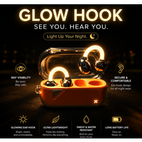 Glowing Ear Clip Wireless Bluetooth Earbuds AI Noise Reduction IPX4 Waterproof Long Battery Life HiFi Sound Earphone with Mic