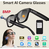 New BV100 AI Smart glasses 800W Pixels 2K HD camera Bluetooth Call Voice Assistant Translation Stereo Speakers&Mic Smart Glasses