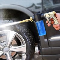 Garden Hose Foam Sprayer Gun High Pressure Brass Nozzle With Soap Container For Auto Detailing Patio Cleani For 1/2" Garden Hose