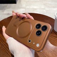 Desert Gold metallic paint magnetic charging phone case for iPhone 17 16 15 14 13 12 11 Pro Max Air fine hole magsafe soft case