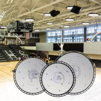 High Bay Lights 100W 150W 200W AC 220V Super Bright UFO LED Waterproof Commercial Market Warehouse Garage Industrial Lighting