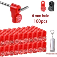 6mm Peg Hook Unlock Device Plastic Anti-Theft Locks Retail Shop Supermarket Stop Lock Pegboard Safety Display Hook Lock 100pcs