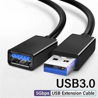 USB to USB Extension Cable Type A Male to Female USB 3.0 Extender For Hard Disk Xiaomi TV Box USB3.0 Data Cord 0.5/1/1.5/2/3/5M