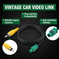 Male Fakra To RCA Camera Retention Cable For Mercedes Land Rover Porsche Ford Jaguar Volvo Volkswagen VW Skoda Installation