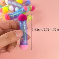 4pcs random Interactive Cat Teaser Wand with Bell – Durable Plastic Wand, Plush Toy, for Kittens & All Breeds