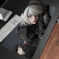 Anime Girl Nier Automata 2B Laptop Mouse Mat 80x30CM Keyboard Table Mats XXL Gaming Mousepads Kawaii Rubber Non-Slip Desk Mats