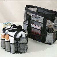 Hot Sale Large Capacity Mesh Wash Bag Mesh Wash Bag Breathable Shoulder Bag Foldable Portable Shopping Bag Totes Camping