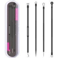 4 Professional Facial Blackhead Needle Set, Acne Whitehead Blackhead Extractor Stainless Steel, Deep Face Cleansing Tool