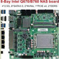 Topton Q670 B760 8-Bay NAS Motherboard Intel 12-14th LGA1700 8*SATA 2*NVMe 4*2.5G 1*PCIEX4 2*DDR5 Firewall Mini ITX Mainboard