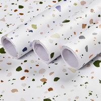 Terrazzo Solid Color Waterproof Self Adhesive Wallpaper For Living Room Kids Bedroom Decor Vinyl Kitchen Cabinet Contact Paper