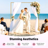 NEW 78.74*82.67in Wedding Arch,Gold Square Balloon Arch,for Birthday, Ceremony, Parties, Anniversary, Banquet Decorate