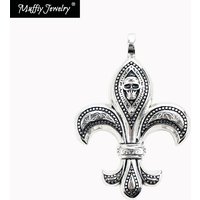 Pendant Fleur-de-lis Lily 925 Sterling Silver Fit Necklace Europe Brand New Fine Man Woman Jewelry Vintage Rebel Bijoux Gift