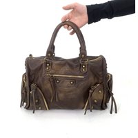 Venn Angel Women Handbags Fashion Shoulder Bag Large Rivet Vintage Top-handle Handbag Pack Multiple Pockets Satchel Lady Purse