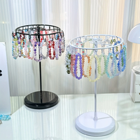 Kreative Eisen Ornamente Rotierenden Display-ständer Abnehmbare Halskette Organizer Desktop Ohrringe Schmuck Lagerung Liefert