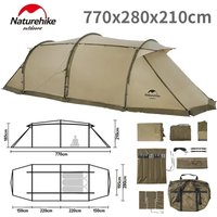 Naturehike Widder Alpha Tunnelzelt, Camping, Outdoor, Reisen, 4-Jahreszeiten-Zelt mit erweiterter Schleife für 4–6 Personen, geodätisches großes Raumzelt
