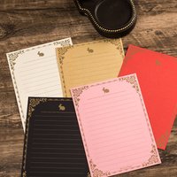 Retro Rabbit Pattern Kraft Paper Letter Set - Valentine's Day Love Letter - Vintage Writing Stationery