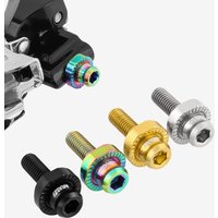 AliExpress MOONBIFFY Road Bicycle Front Derailleur Fixing Screw Washer Set, Titanium Alloy Curved Half-moon Washer, Ultra-lightweight Bicycle Screws